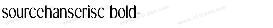 sourcehanserisc bold字体转换